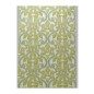 Vintage Retro Wallpaper – art nouveau vines in soft green & misty blue on cream