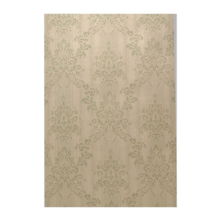Vintage Retro Wallpaper – soft classic damask with fine stripes in cream & sage green
