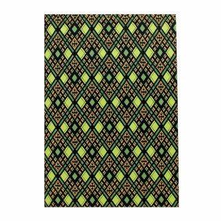 Vintage Retro Wallpaper – Radokota Diamond Pattern Green