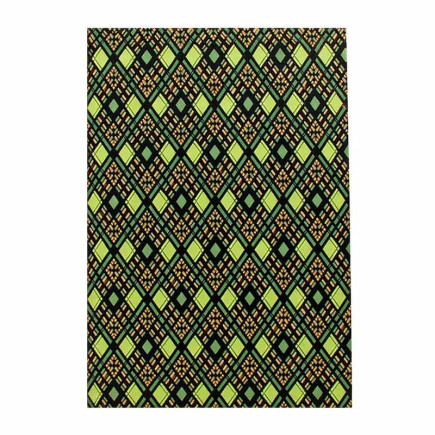 Vintage Retro Wallpaper – Radokota Diamond Pattern Green