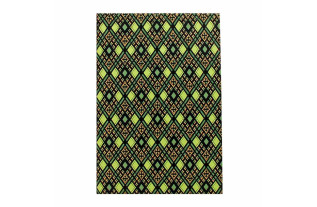 Papier Peint Vintage Rétro – Motif Losanges Radokota Vert