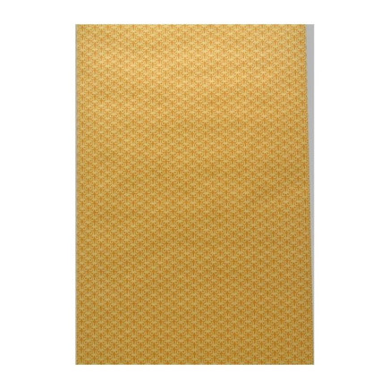 Vintage Retro Wallpaper – fine micro print in warm ochre yellow with a graphic motif