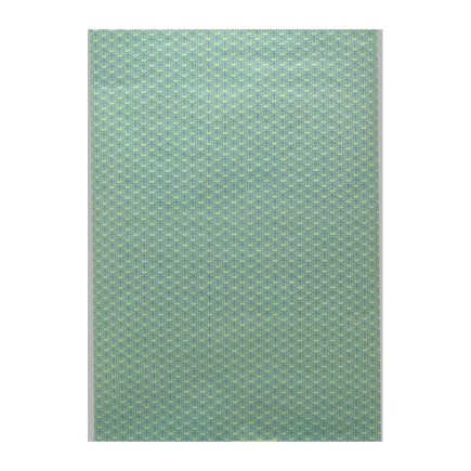 Vintage Retro Behang – fijne microprint in mintgroen & turquoise met grafisch motief