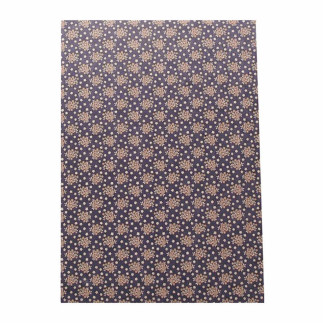 Vintage Retro Wallpaper – tiny flowers on deep navy with soft pink accents