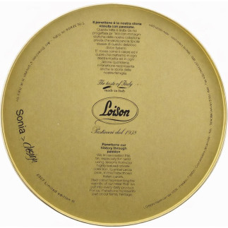 Empty Loison Panettone Tin – Authentic Italian Storage | Ø 22 x H 17 cm