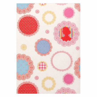 Vintage Kant Portret Behang – Snow White, Medici Red & Casper Blue