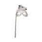 Venetian mask with handle – silver, 17 cm wide