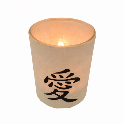 Theelichthouder Japans dessin – 7 cm hoog