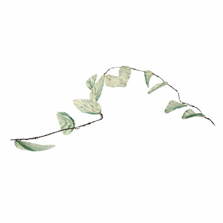 Glass leaves on iron wire – refined movement in glass and line