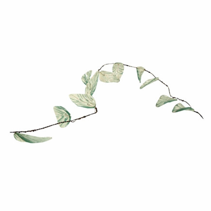 Feuilles en verre sur fil de fer – mouvement raffiné en verre et ligne