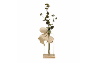 Bloemstuk in pipet op voetstuk – uniek en verfijnd