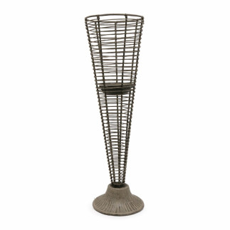 Iron basket cone shape – 45 cm high, 12 cm wide