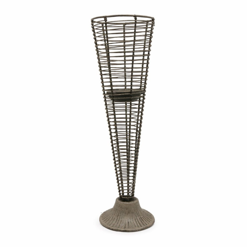 IJzeren mand op puntvorm – 45 cm hoog, 12 cm breed
