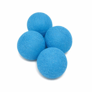 Textiel ballen blauw – Ø 60 mm, set van 4