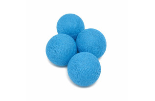Textiel ballen blauw – Ø 60 mm, set van 4