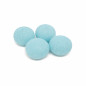 boule de textile couleur bleu clair Dm 60 mm et 4 pcs