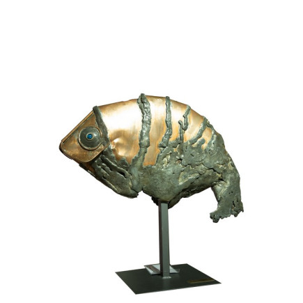 Metaal kunst Rafael Gorsen Vis koper zink