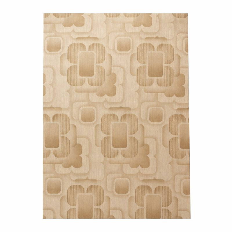 Vintage retro wallpaper beige geometric pattern – last roll of 10 metres