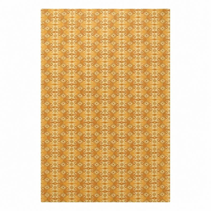 Vintage Honey Geo Wallpaper – fine retro pattern in warm ochre tones