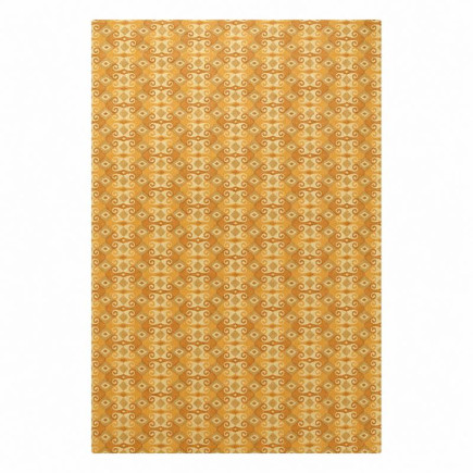 Vintage Honey Geo Wallpaper – fine retro pattern in warm ochre tones