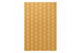 Vintage Honey Geo Wallpaper – fine retro pattern in warm ochre tones