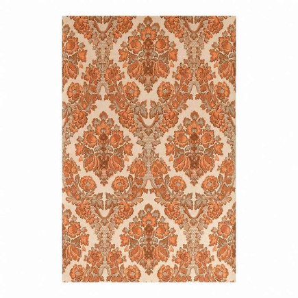 Papier peint Vintage Terracotta Floral Classique – dernières pièces années 60 / 70