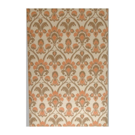 Papier peint rétro vintage années 60 au motif classique orange