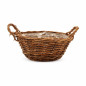 Wicker shallow basket with plastic liner – Ø 24 cm