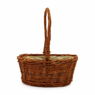 Panier ovale en osier avec poignée – raffiné & pratique