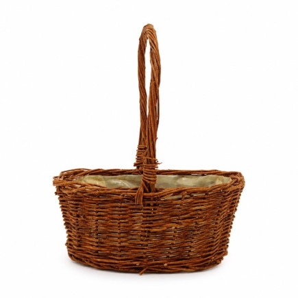 Panier ovale en osier avec poignée – raffiné & pratique