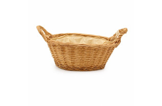 Panier en osier avec poignées – compact & naturel