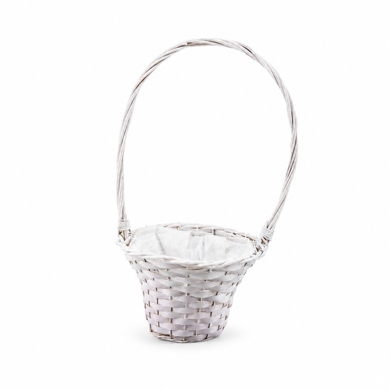 Vienna basket white – with large handle