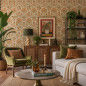 Vintage Retro Wallpaper 1960s with orange classic pattern