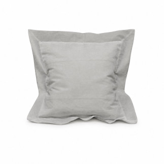 White Cushion Cover with Leaf Design – 40 x 40 cm