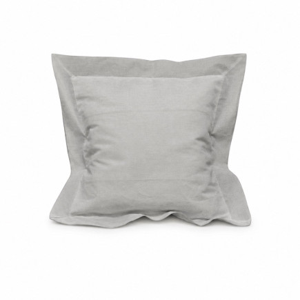 Kussenovertrek wit met bladeren design – 40 x 40 cm