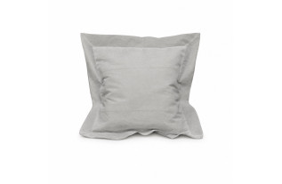 Housse de coussin blanche avec motif feuilles – 40 x 40 cm