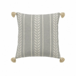 Kussenovertrek leem beige met tarwemotief – 40 x 40 cm