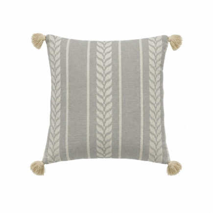 Housse de coussin beige argile avec motif blé – 40 x 40 cm