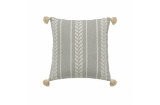 Kussenovertrek leem beige met tarwemotief – 40 x 40 cm