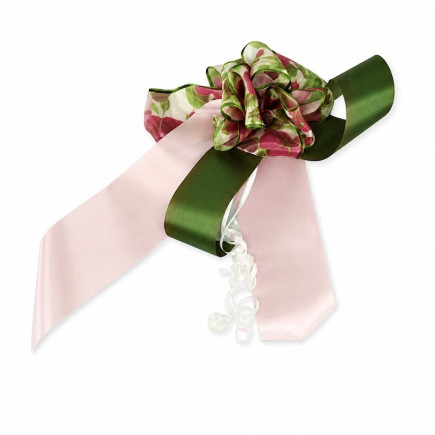 Double nœud rose vert – 25 x 12 cm