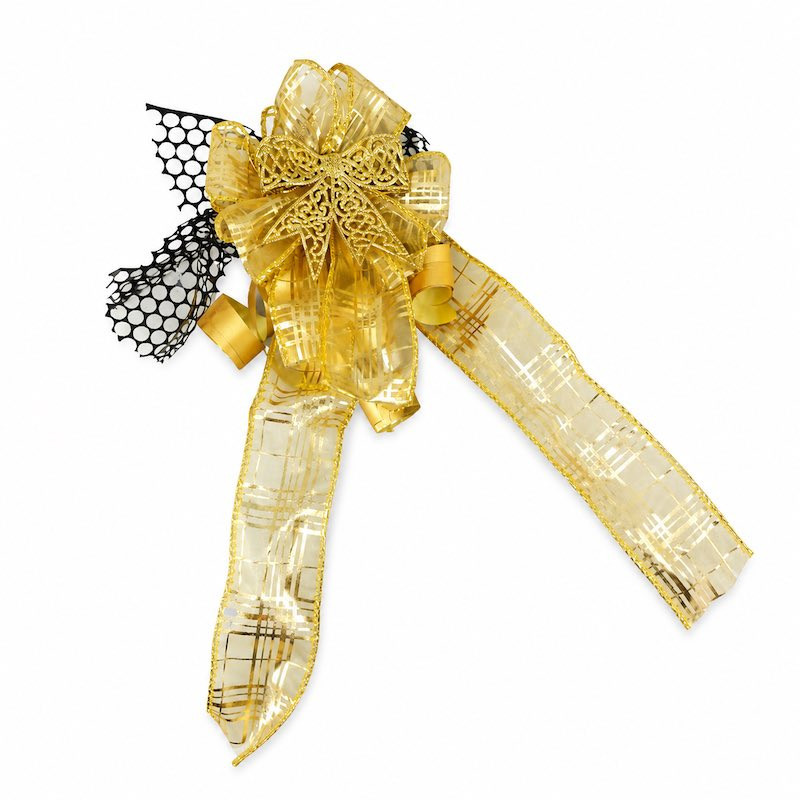 Strik goud zwart – 12 x 27 cm