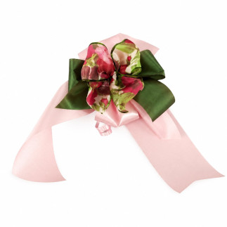 Strik roos-groen – 24 x 14 cm