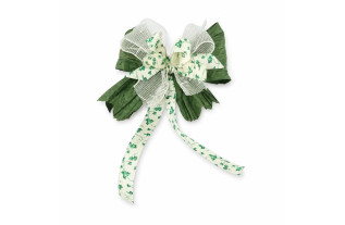 Strik wit-groen met papierdetails – 17 x 27 cm