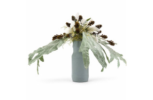 Peyote Green flower arrangement in green vase