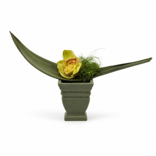 Georgian Green flower arrangement with orchid