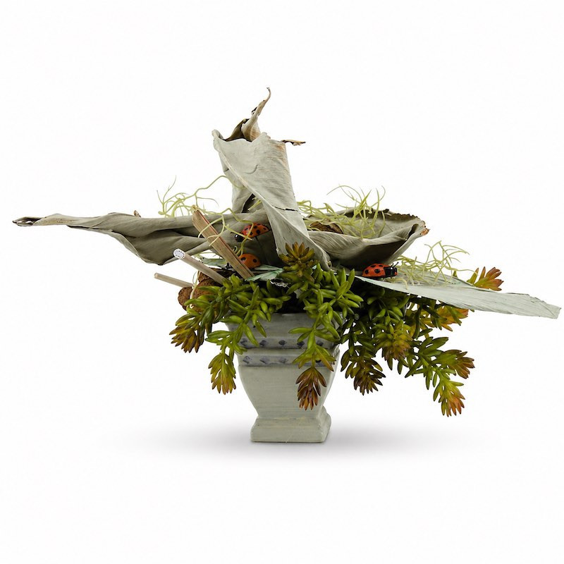 Composition florale Cinque Terre avec coccinelles