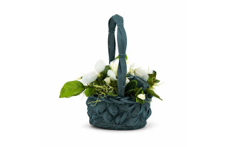 Verdure Blue basket with rose and clocks