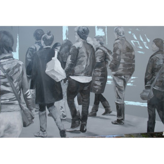 Paintings by Ell Mertens - Winkelende Mensen Amsterdam
