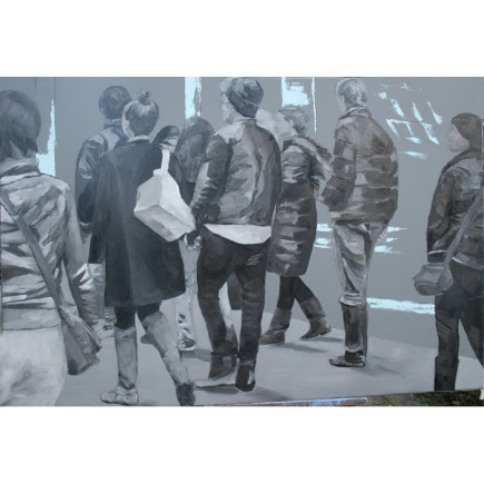 Paintings by Ell Mertens - Winkelende Mensen Amsterdam