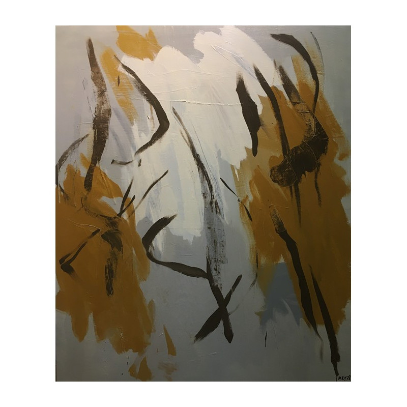 Abstract schilderij – ‘Abstract Oker’ – Sef Berkers
